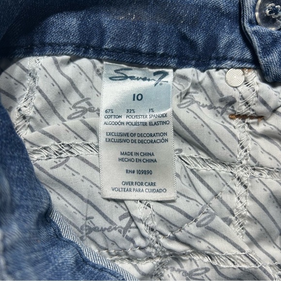 Seven7 Jeans Womens 10 Straight Slim Light Casual Denim Modest Basic Clean High - Picture 3 of 5